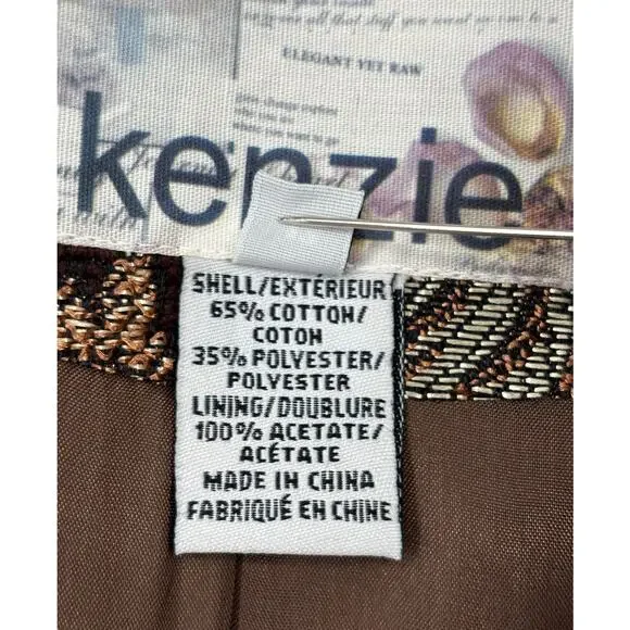 Kenzie Brocade Tapestry Coat Womens 12 Embroidered Elegant Woven Damask Boho